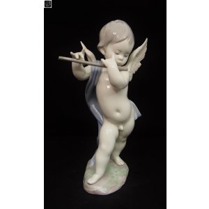 画像: 【リヤドロ】【フルート吹きの天使】【絶版】【中古・箱なし】【即納可】