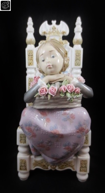 リヤドロ 人形 バレンシアの少女 (花かご)絶版バレンシア1398