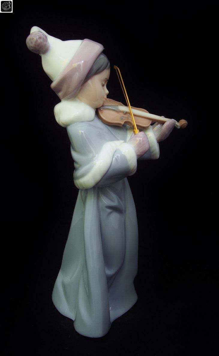 リヤドロ 絶版 バイオリンのレッスン ケース付き - インテリア小物